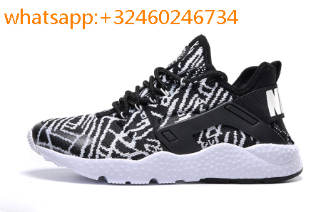 huarache homme noir et blanche